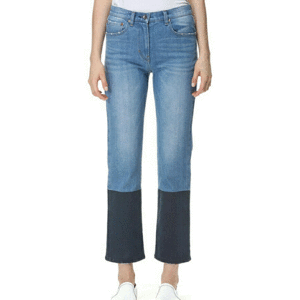 [TIME]여성 Colorblock hem straight jeans 청바지 16 F/W (50%DC)